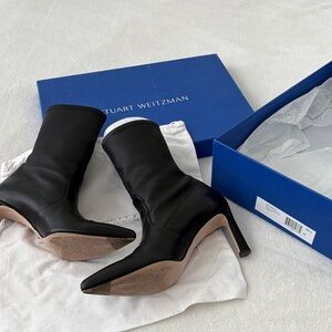 Stuart Weitzman Elegant Black Heeled Boots